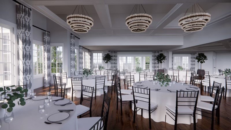 Banquet reception at clubhouse