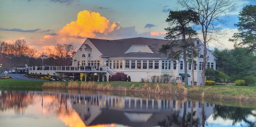 View of back deck of clubhouse