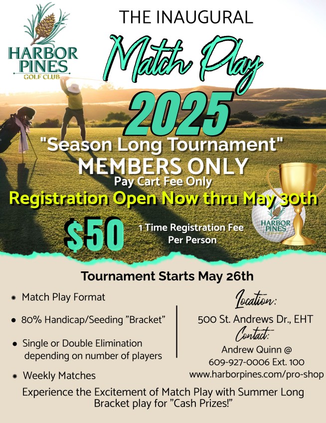THE INAUGURAL MATCH PLAY TOURNAMENT - "MEMBERS ONLY" -  (Credit Card Purchase)